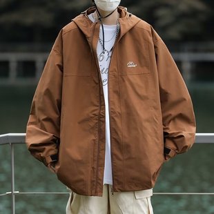 American Outdoor Jacket Men's Autumn and Winter Mountain Climbing Work Jacket High-End Hooded Casual Jacket Boys Trendy