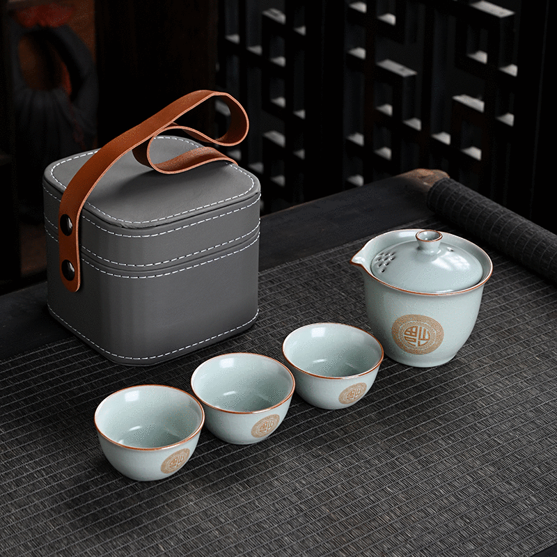 Ruyao Travel Quick Cup Чайный набор Открытый портативный чайный набор кунг-фу с ручной подаркой