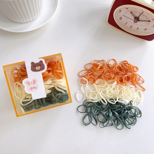 Disposable rubber band color children's hair accessories baby's hair rope does not hurt the girl's hair tie rubber band high elastic hair accessories