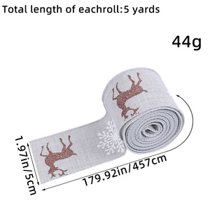 Hong Kong Love Cross-border Christmas Supplies Christmas Tree Decoration Christmas Moose Bow Ribbon Gift Packaging Ribbon