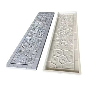 Fence board mould cement culture stone fabricated fence board antique pressure top exterior wall square fence plastic template