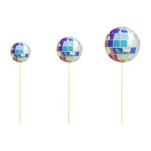 Disco ретро-фантомный шарик бамбуковая палочка деревянная палочка торт украшения праздничная вечеринка украшения плагин для выпечки продуктов