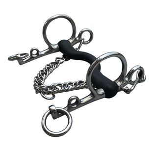Equestrian supplies horse chew Big le plastic British stainless steel horse mouth iron one-piece delivery