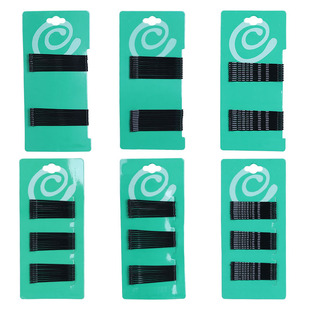 5cm Crown card black steel clip fine packaging girls small hairpin bangs hairpin wholesale one-word clip hair accessories women