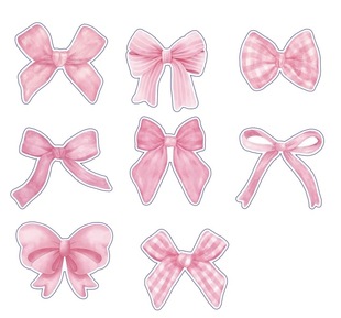 500 sticker/roll cartoon bow sticker label office stationery decorative label sealing sticker