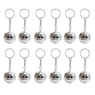 Cross-border Specially Designed Mirror Laser Ball Disco Exquisite Compact Reflective Keychain Pendant Factory Wholesale