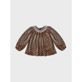 2023 autumn and winter le Danish style gentle and gentle girl's shirt top dress sweater middle pants NY