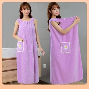 ⇕ Bath Towel Household Women Can Wear and Wrap Non-Pure Cotton Absorbent Adult Bath Skirt Bathrobe Summer Bathing 2024 New