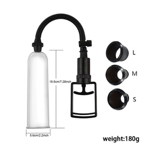 Male penis stretcher exerciser pull rod negative pressure vacuum air pump masturbation training aircraft cup adult supplies