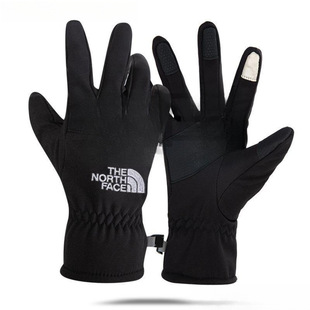 fleece-lined Autumn and Winter Skiing Outdoor Mountaineering Warm Cold-proof Windproof Waterproof Driving Touch Screen Non-slip Gloves