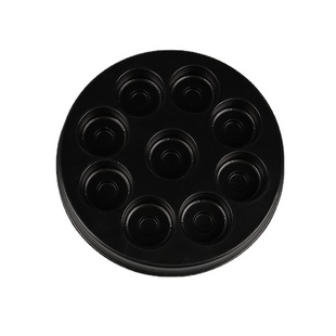 Round Nine-grid Mini Mung Bean Cake Box Packaging Moon Cake Egg Yolk Crispy Base Black Bottom Transparent Cover Heaven and Earth Cover