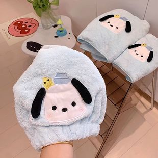 Parchal Dog Cartoon Cute Towel Soft Absorbent Coral Fleece Bath Towel Bath Face Bath Thickened Set Towel