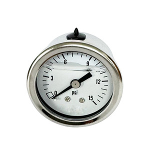 Y40 Axial Oil-Filled Gauge Instrument Manufacturer Supplies 0-15Psi Pressure Gauge for Gas Storage Tank Axial Pressure Gauge