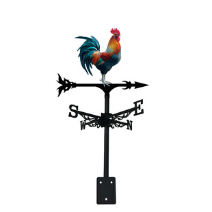 Cross-border new weather vane outdoor metal rotating iron garden rooftop villa rooster ornaments