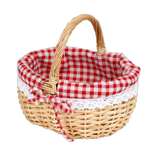 Willow egg fruit basket storage basket manufacturers portable outdoor picnic basket egg basket flower basket for girlfriends