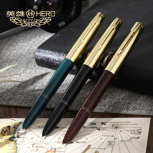 Hero 616 Pen Medium Classic Old Student Adult Writing Iridium Gold Pen Made in Shanghai 0.5mm Pencil
