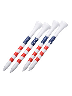 Cross-border hot selling golf nail bamboo tee striped tee environmental protection tee Golf course accessories