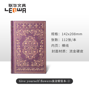 Hard-faced retro fashion printing workbook bronzing creative notebook calendar book Amazon cross-border new in stock