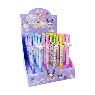 Смола Трехмерная кукла Нажмите черную водную ручку Sanrio Gen Pen мультфильм подарок студент углеродная ручка
