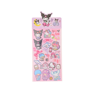 Japan and South Korea Sanrio Series Kulomiguka Laser Stickers Cartoon Cute DIY Hand Account Stickers Wholesale