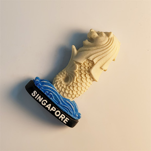 Creative Magnetic Sticker Refrigerator Sticker Singapore Landmark Lion Mark Fountain Stereoscopic Painted Home Decoration Crafts Accompanying Ceremony