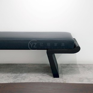 Neoclassical Solid Wood Door Changing Stool Bedroom Cats Bed End Stool Sales Department Hotel Club Long Sofa Stool