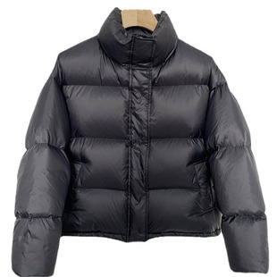 Winter New 90 White Duck Down Jacket Women's Short Stand Collar Thickened Black Bread Jacket