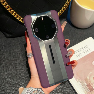 For Huawei mate60RS Extraordinary Master Phone Case Electroplated Napa Pattern Phantom Purple Phone Case