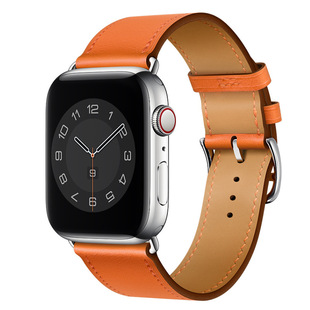 Подходит для Apple Watch Full Series Apple Watch ремешок Новый первый слой воловьей кожи горячий однокольцевой ремешок
