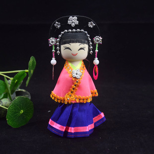 Hot Selling Yunnan Minority Handmade Puppet Cartoon Doll Tourism Home Crafts Ornament Wholesale