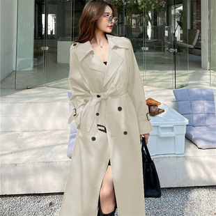 Windbreaker Coat Women's 2025 New Spring and Autumn British Style Mid-length Small Early Autumn High-end khaki Coat