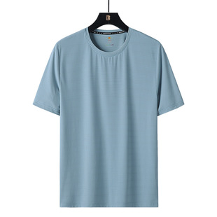 Couple's Ice Silk Short-sleeved T-shirt Men's Outdoor Quick-drying T-shirt Women's Elastic Breathable Running Large Size Summer Sports Fitness