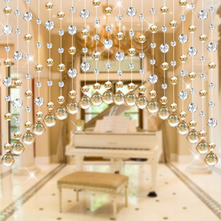 Crystal Curtain Bead Curtain Door Curtain Bathroom Decorative Hanging Curtain Entrance Cord-shaped Living Room Bedroom Partition Windless Room