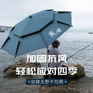 Jiazhi Fishing [fifth Generation Mechanical Arm] Double Crutch Fishing Umbrella Universal Large Fishing Umbrella Outdoor Sunscreen and Rainproof Parasol