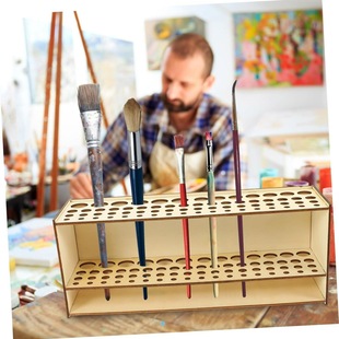 Деревянная рамка для рисования BrushHolder пористая 67 ручек для письменного стола ручка держатель для хранения съемных настенных подвесок