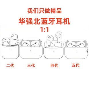 Подходит для Apple TWS Huaqiang North North C пятого поколения беспроводной Bluetooth-гарнитуры Air2345 Jie 4 поколения Pro2