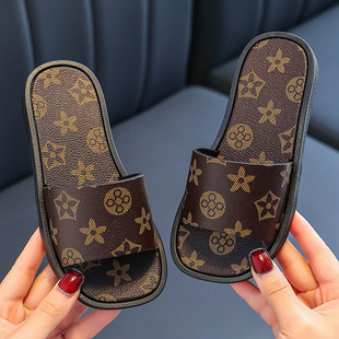Summer girls' slippers 2024 new fashion indoor non-slip bathroom bath soft bottom children's princess sandals