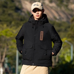 Down Jacket Men's 2024 Winter New Fashionable All-match Couple's Hooded Thickened Duck Down Casual All-match Jacket