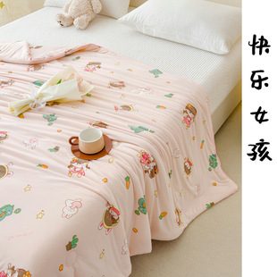 Summer Hot Sale Class A Milk Knitted Cotton Summer Quilt Not Running Cotton Children's Summer Cool Quilt Cartoon Machine Washable Air Conditioning Quilt