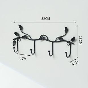 Punch-free Door Entry Key Hook Light Luxury Creative Tree Leaf Decoration Clothing Store Fitting Room Homestay Coat Hook