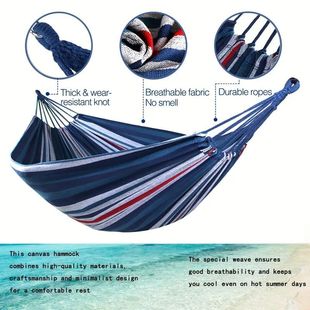 Hammock Canvas Outdoor Swing Outdoor Anti-rollover Adult Double Hanging Chair Dormitory Indoor Camping Children's Home