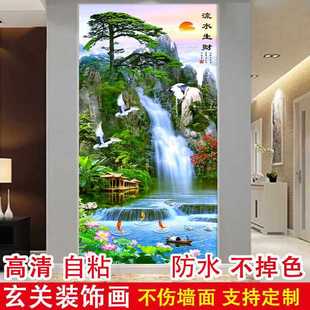 Jingzhu Xuan закрытая дверь наклейка на стену пейзажная роспись декоративная роспись самоклеящаяся гостиная 3d стерео наклейка обои