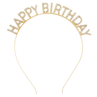 Birthday Party HAPPY BIRTHDAY Hairband Hairpin Ribbon Baking Gift Girl Photo Props Decoration