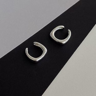 Simple smooth ear bone clip niche design all-match U-shaped ear clip without ear hole female cute girl's personality earrings