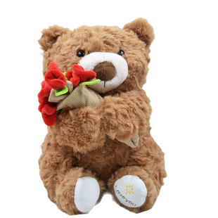 Cute Rose Bear Doll Flower Bear Doll Valentine's Day Plush Toy Girl Couple Tanabata Festival Gift