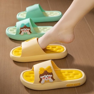 Thick Slippers Women's Summer Outer Wear 2025 New Cute Home Indoor Non-Slip Bathroom Bath Sandals and Slippers for Women