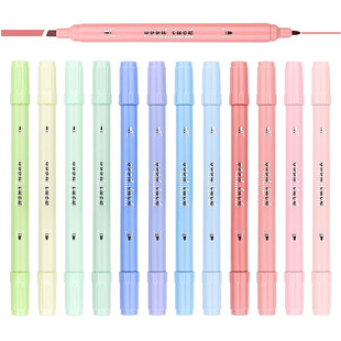Double-head highlighter ins style Japanese marking strokes focus quick-drying non-dizzy classroom notes hand account special pen