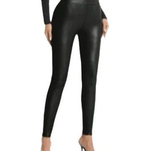 New European and American Cross-border Amazon Stretch Leather Pants Women's Colorful High Waist Tight Hip Outer Wear Yoga Leggings