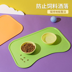 New Pet Products Dog Placemat Feeding Cat Bowl Mat Silicone Waterproof Anti-overflow Dirt-resistant Easy to Clean