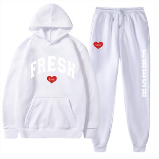 2024 Eurocode Plus Cross-border Fashion Printed Sweater Autumn and Winter Fleece Warm Hoodie Leisure Sports Women